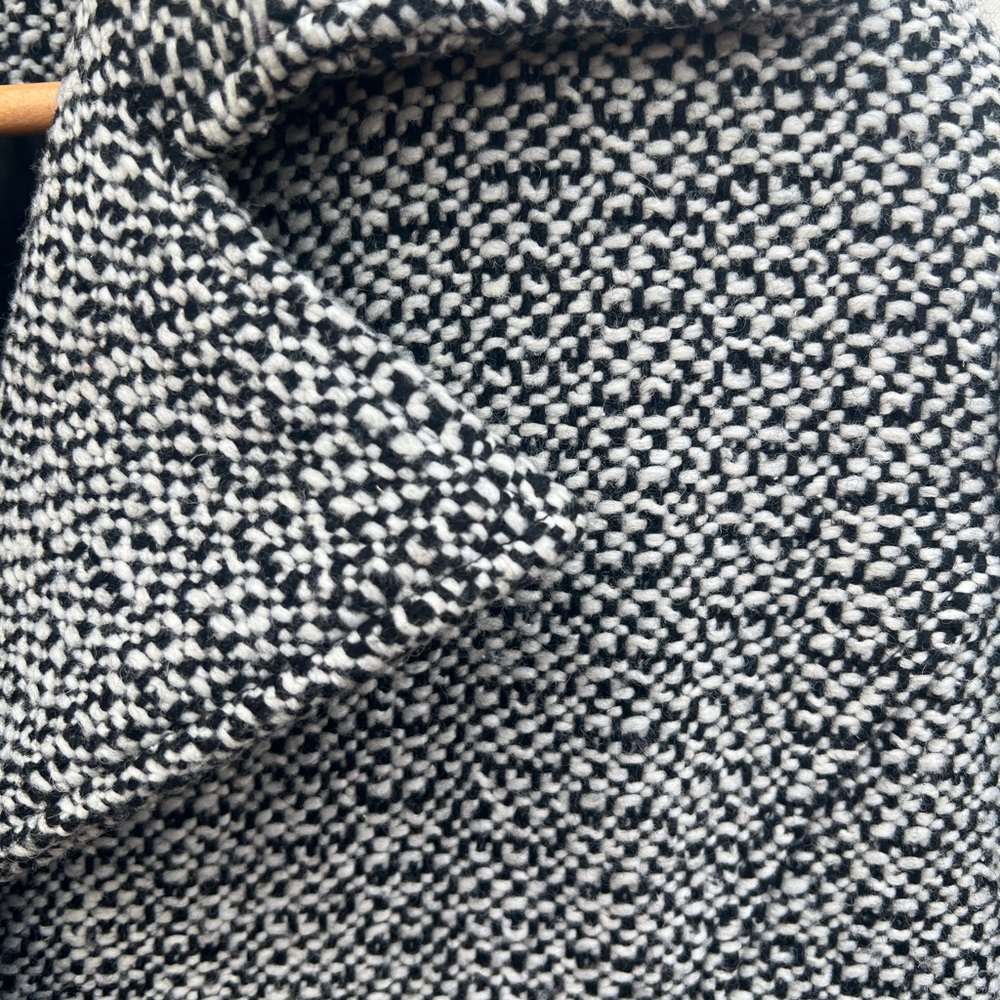 23rd St Wool Blend Peacoat |Classic Black & White Tweed | Timeless‎ Preppy Style - Picture 5 of 7